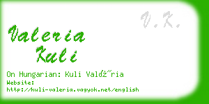 valeria kuli business card